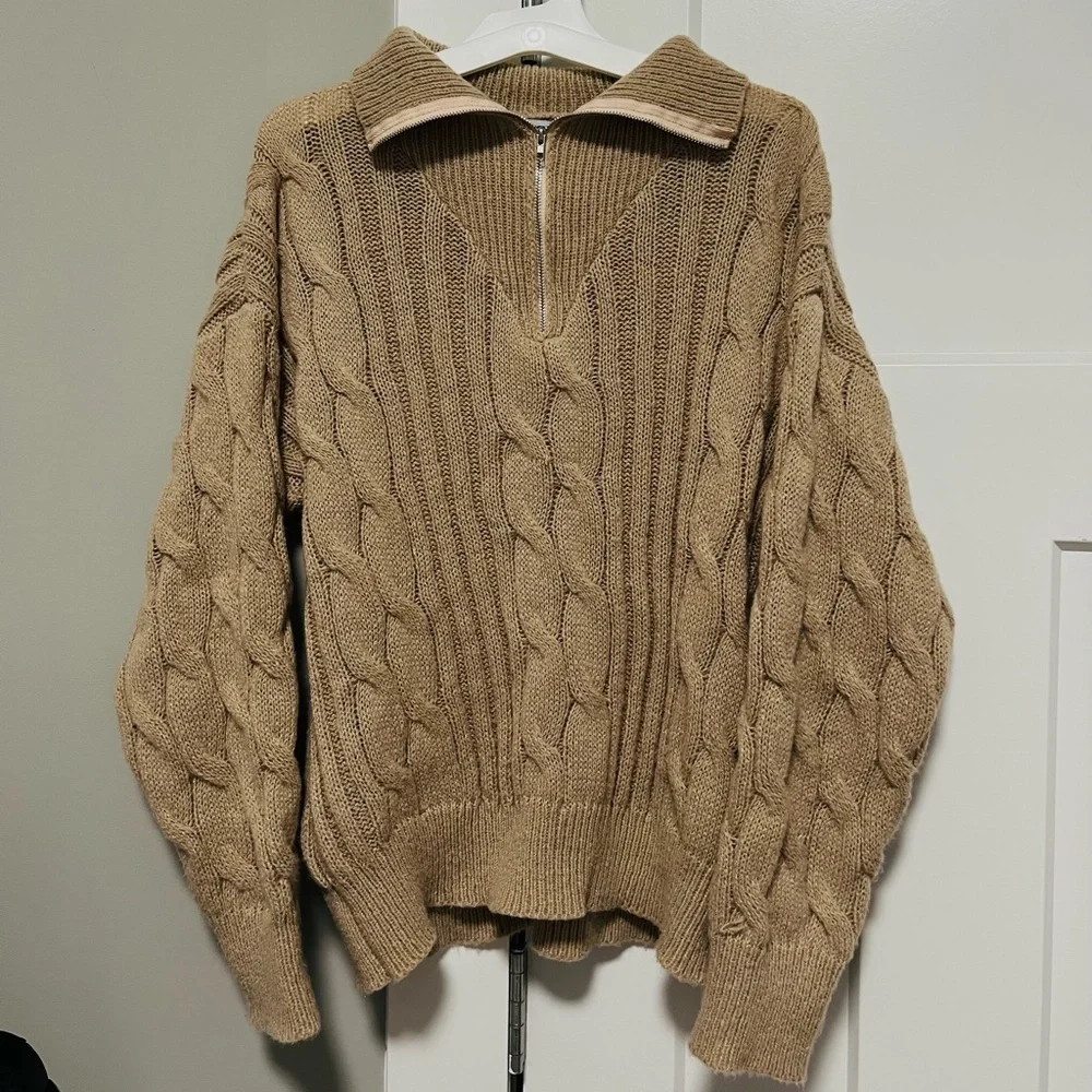 Fashion Nova Brown Knit Sweater